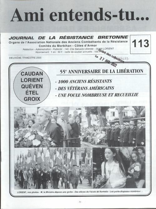 Livrenpoche : Ami entends-tu... n°113  - Collectif - Livre