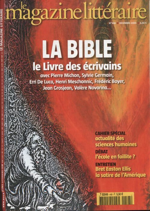 Livrenpoche : Magazine littéraire n°448 : La bible, le livre des écrivains - Collectif - Livre