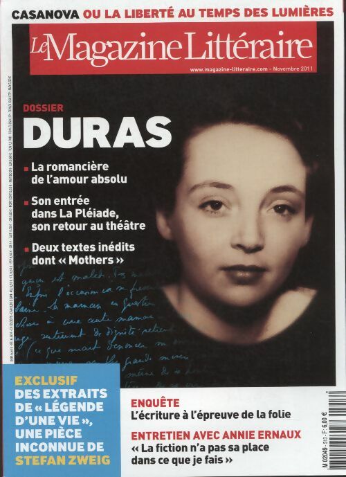 Livrenpoche : Magazine littéraire n°513 : Duras - Collectif - Livre