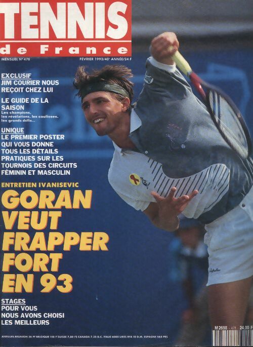 Livrenpoche : Tennis de France n°478 : Goran veut frapper fort en 93 - Collectif - Livre