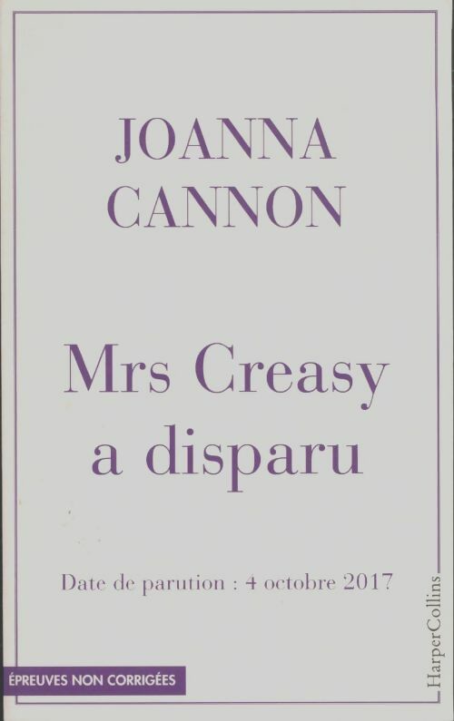 Livrenpoche : Mrs Creasy a disparu - Joanna Cannan - Livre