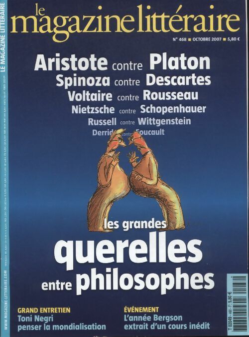 Livrenpoche : Magazine littéraire n°468 : Les grandes querelles entre philosophes - Collectif - Livre