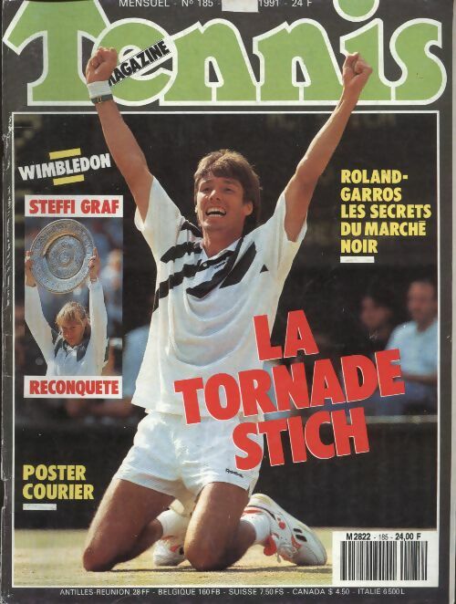 Livrenpoche : Tennis magazine n°185 : La tornade Stich - Collectif - Livre