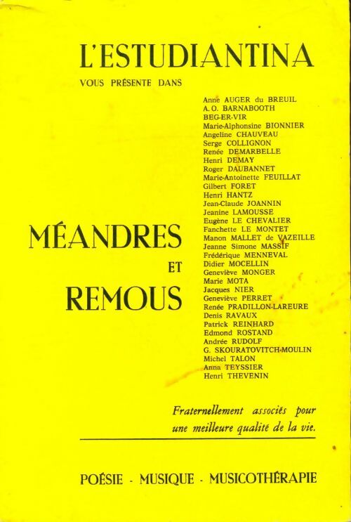 Livrenpoche : Méandres et remous - Collectif - Livre