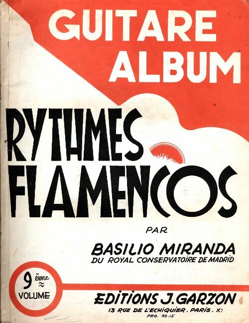 Livrenpoche : Guitare album : rythmes flamenco - Basilio Miranda - Livre