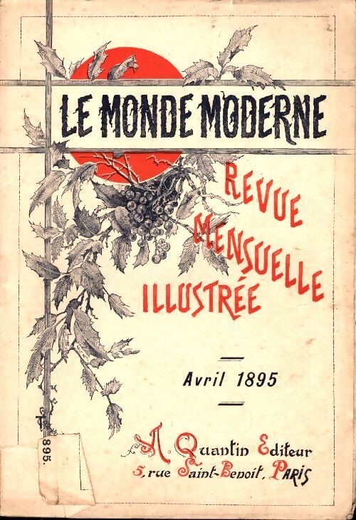 Livrenpoche : Le monde moderne avril 1895 n°4 vol 1 - Collectif - Livre