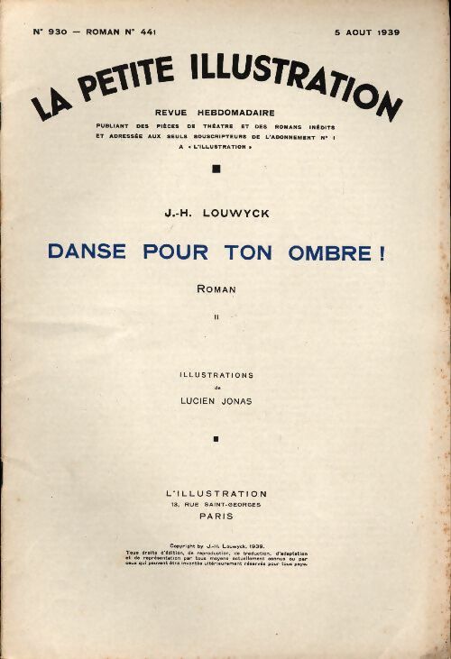 Livrenpoche : La petite illustration n°930 Roman n°441 : Danse pour ton ombre Tome II - Collectif - Livre