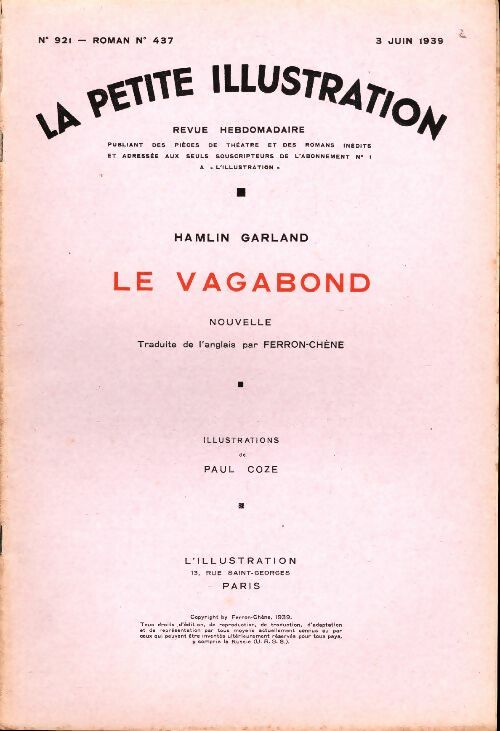 Livrenpoche : La petite illustration n°921 Roman n°437 : Le vagabond - Collectif - Livre