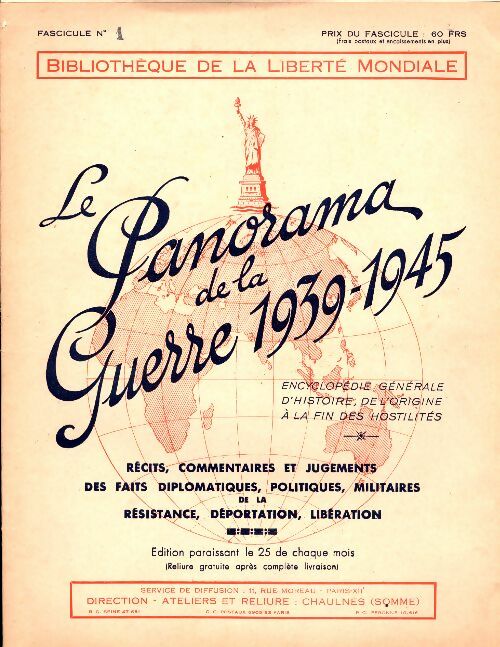 Livrenpoche : Le panorama de la guerre 1939-1945 Fascicule n°1 - Collectif - Livre