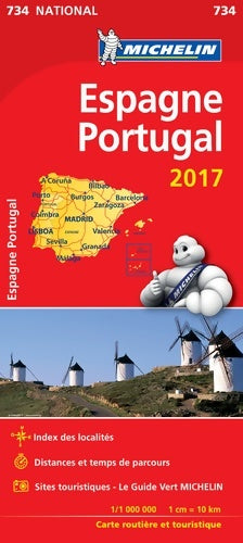 Livrenpoche : Carte nationale 734 Espagne Portugal 2017 - Collectif - Livre