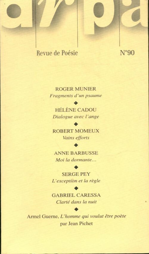 Livrenpoche : Arpa n°90 - Collectif - Livre