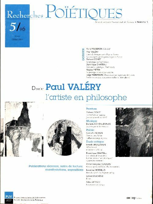 Livrenpoche : Recherches poïétiques n°5/95 : Paul Valéry - Collectif - Livre