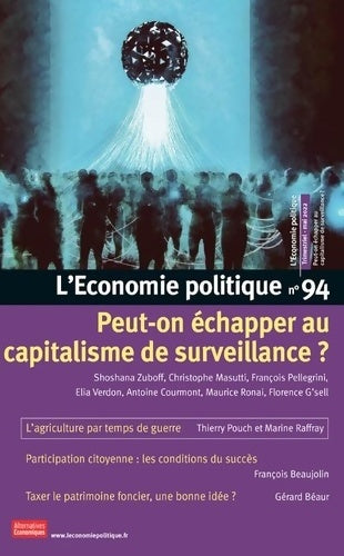 Livrenpoche : l'économie politique - n°94 peut-on échapper au capitalisme de surveillance ? - Collectif - Livre