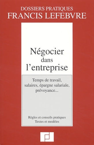 Livrenpoche : Négocier dans l'entreprise - Rédaction Efl - Livre