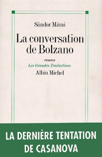 Livrenpoche : La conversation de Bolzano - Sándor Marai - Livre