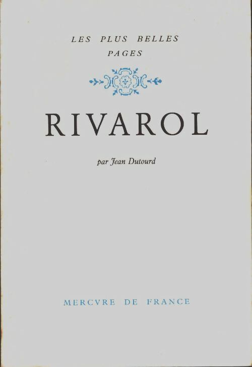 Livrenpoche : Rivarol - Rivarol - Livre