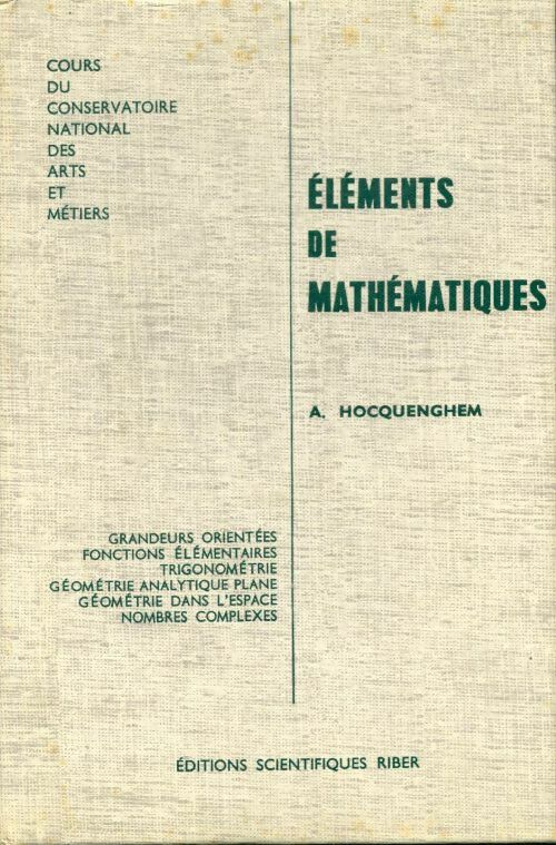 Livrenpoche : Éléments de mathématiques - A Hocquenghem - Livre