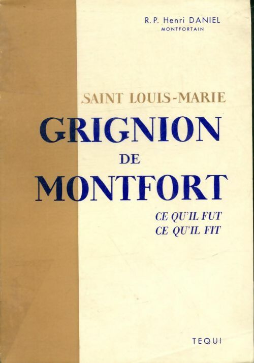Livrenpoche : Saint Louis-Marie Grignion de Monfort - Henri Daniel - Livre