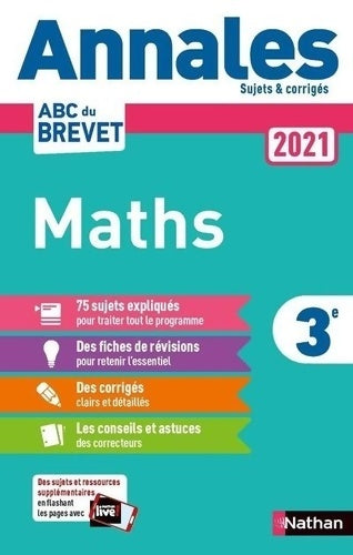 Livrenpoche : Maths 3e sujets et corrigés + fiches de révisions 2021 - Gilles Mora - Livre