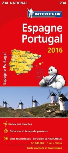 Livrenpoche : Carte nationale 734 Espagne Portugal 2016 - Collectif - Livre