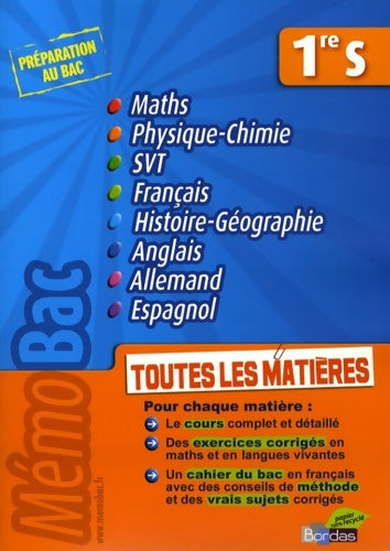 Livrenpoche : Toutes les matières 1ère S - Collectif - Livre