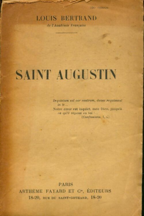 Livrenpoche : Saint-Augustin - Louis Bertrand - Livre