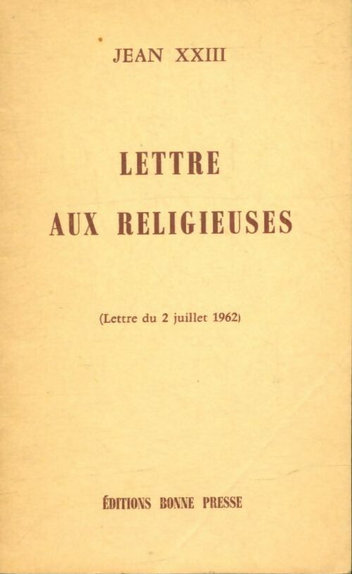Livrenpoche : Lettre aux religieuses - Jean XXIII - Livre