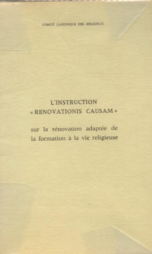 Livrenpoche : L'instruction renovation causam  - Collectif - Livre