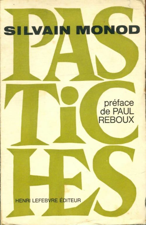 Livrenpoche : Pastiches - Silvain Monod - Livre