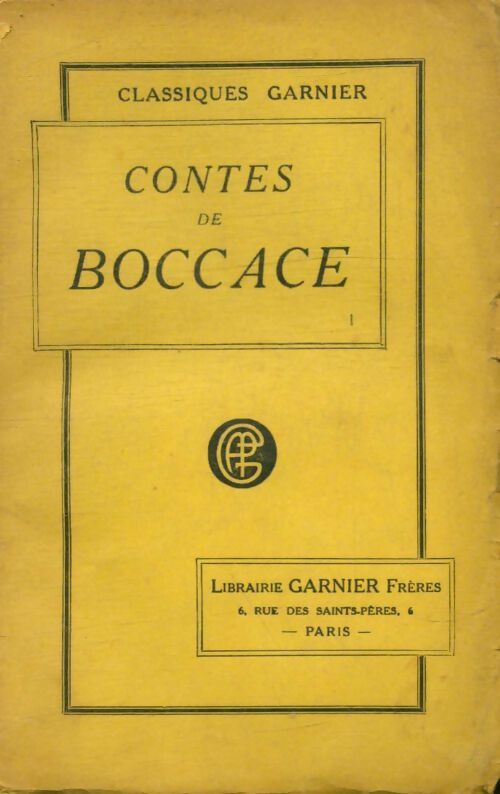 Livrenpoche : Contes de Boccace Tome I - Boccace - Livre