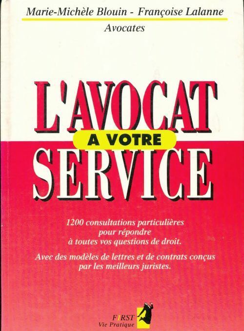 Livrenpoche : L'avocat à votre service - Blouin - Livre