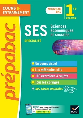 Livrenpoche : SES 1ère générale (spécialité). Cours & entraînement 2019 - Sylvie Godineau - Livre
