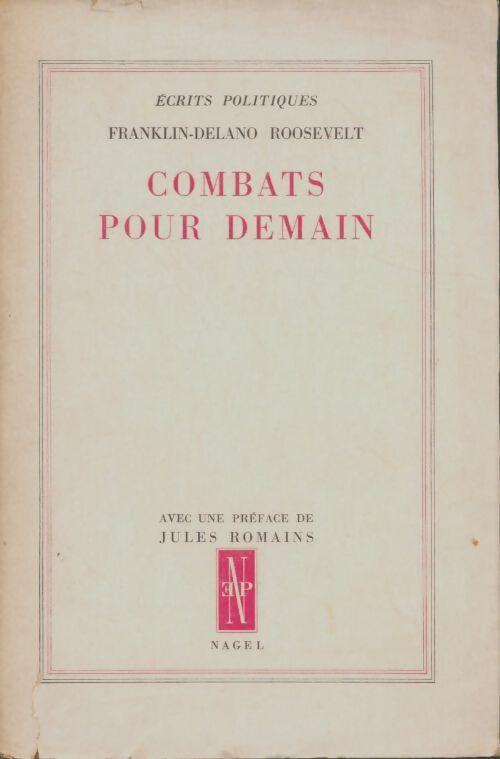Livrenpoche : Combats pour demain - Franklin-Delano Roosevelt - Livre