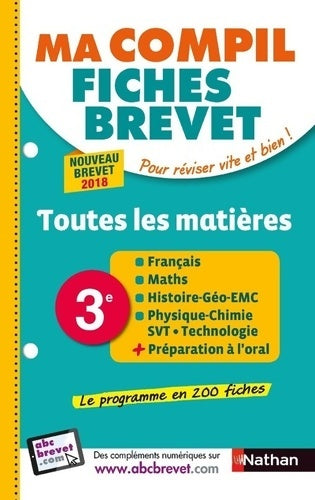 Livrenpoche : Toutes les matières 3e brevet 2018 - Nicolas Coppens - Livre