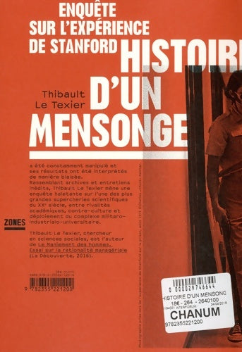 Livrenpoche : Histoire d'un mensonge - Thibault Le Texier - Livre