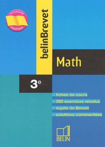 Livrenpoche : Belinbrevet : Math 3e - Philippe Depresle - Livre