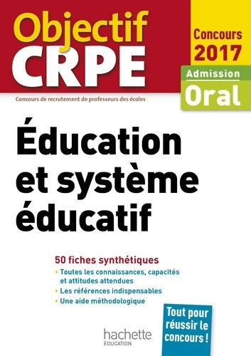 Éducation et système éducatif 2017 - Serge Herreman -  Objectif CRPE - Livre