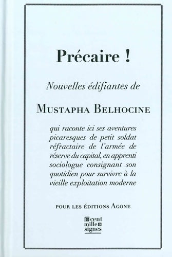 Livrenpoche : Précaire ! Nouvelles édifiantes - Mustapha Belhocine - Livre