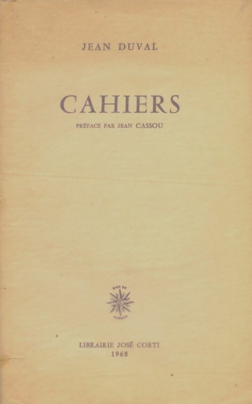 Livrenpoche :  Cahiers - Jean Duval - Livre