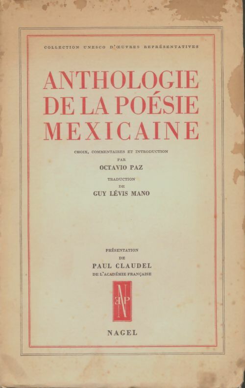 Livrenpoche : Anthologie de la poésie mexicaine - Octavio Paz - Livre