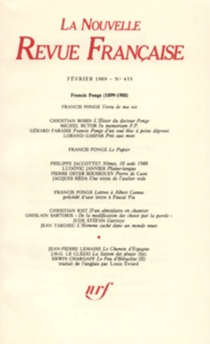 Livrenpoche : La n. R. F. Numéro 433 février 1989 - Collectif - Livre