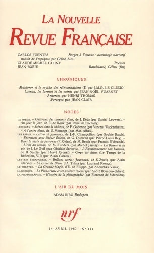 Livrenpoche : La n. R. F. Numéro 411 avril 1987 - Collectif - Livre