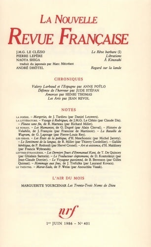 Livrenpoche : La n. R. F. Numéro 401 juin 1986 - Collectif - Livre
