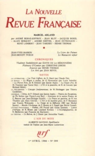 Livrenpoche : La n. R. F. Numéro 399 avril 1986 - Collectif - Livre