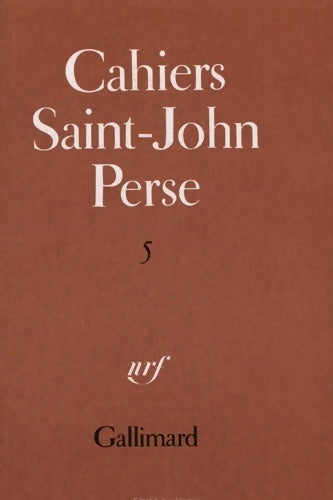 Livrenpoche : Cahiers saint-john perse n°5 - Collectif - Livre