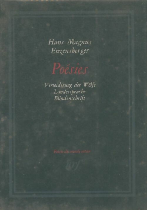 Livrenpoche : Poésies - Hans Magnus Enzensberger - Livre