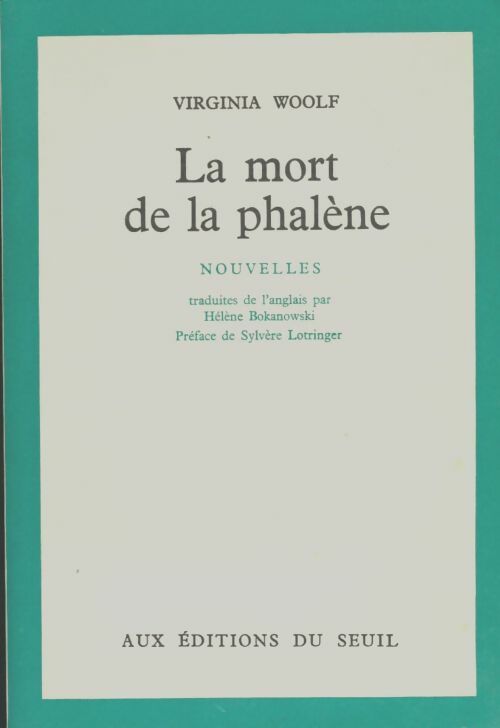 La mort de la phalène - Virginia Woolf -  Cadre vert - Livre