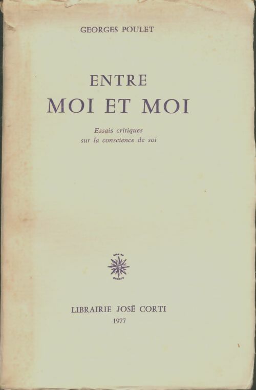 Livrenpoche : Entre moi et moi - Georges Poulet - Livre