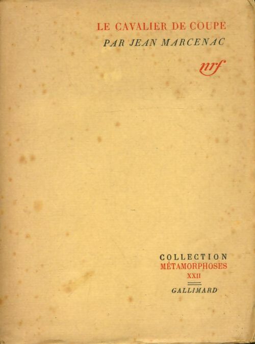 Livrenpoche : Le cavalier de coupe - Jean Marcenac - Livre