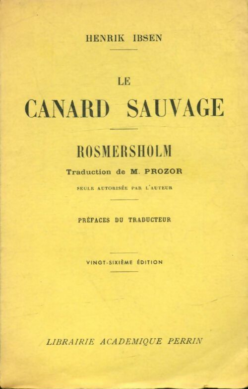 Livrenpoche : Le canard sauvage / Romersholm - Henrik Ibsen - Livre